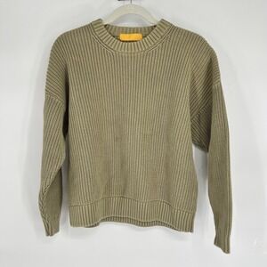 Yellow Label Co. The Chunky Knit‎ Pullover Sweater Beige Size XS